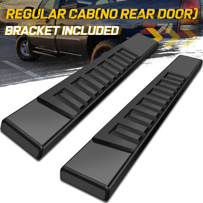 6'' Running Board For 2015-2024 Ford F150 Regular Cab Side Step Nerf Bar Black H