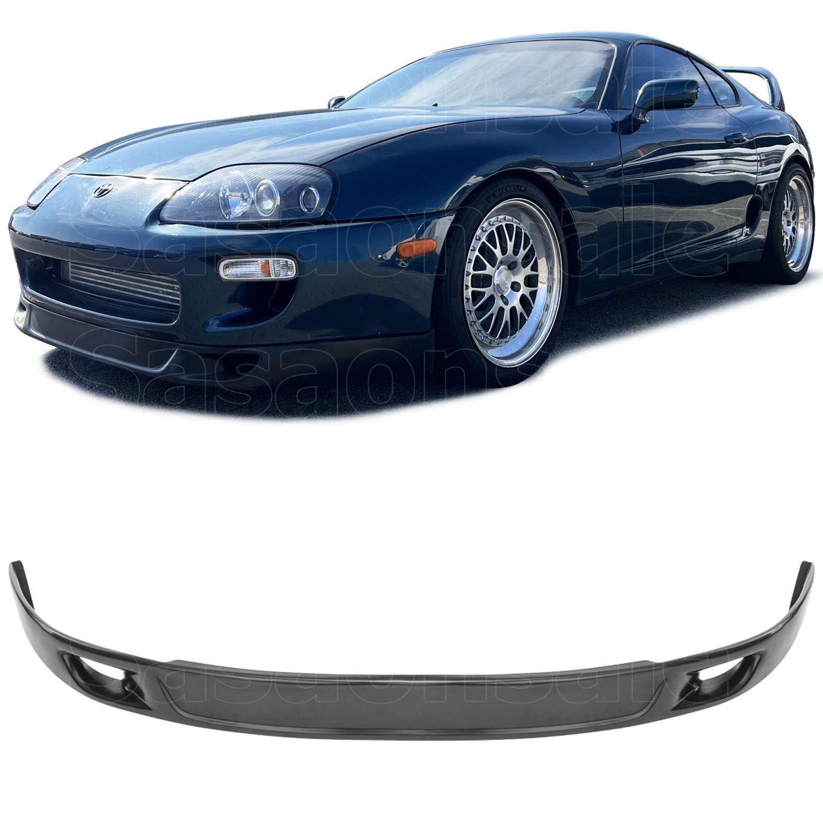 Front Bumper Lip Spoiler For 93-98 Toyota Supra Turbo MK4, Black