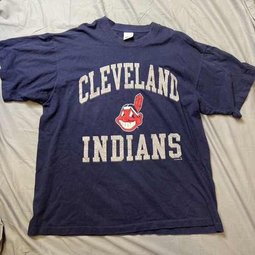 cleaveland カットソー Vintage 1997 MLB Cleveland Indians T-Shirt Sz L – 812 Vintage