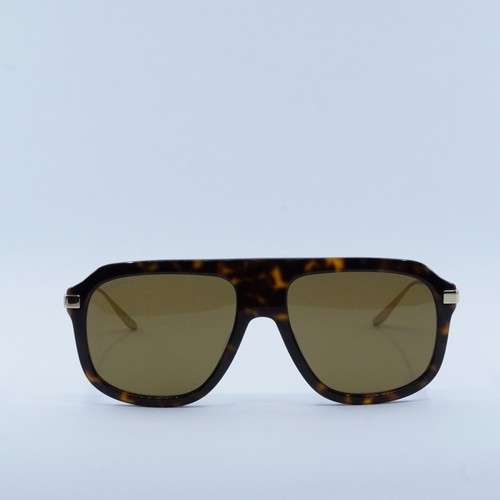 Pre-owned Gucci Gg1309s 006 Dark Havana/brown 57-17-145 Sunglasses Authentic
