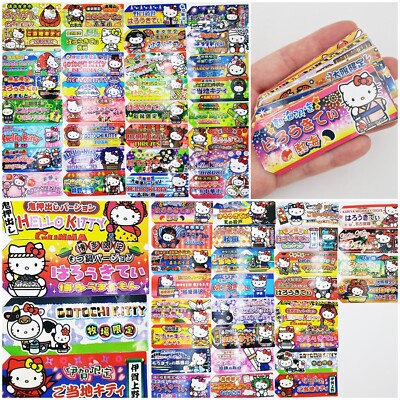 50 pcs random design Japanese vintage style Hello kitty tag shape sticker lot