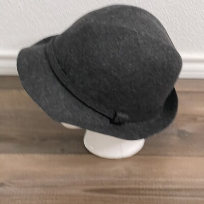 Emporio Armani Womens Charcoal Gray  Wool Hat size 59