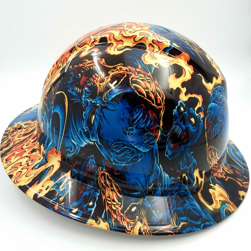 FULL BRIM Hard Hat custom hydro dipped NEW Graffiti extreme killer