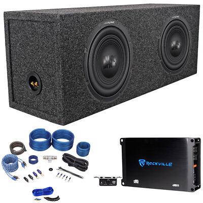 (2) Alpine W10S4 10'' 250w RMS Car Subwoofers+Sealed Box+Mono Amplifier+Amp Kit