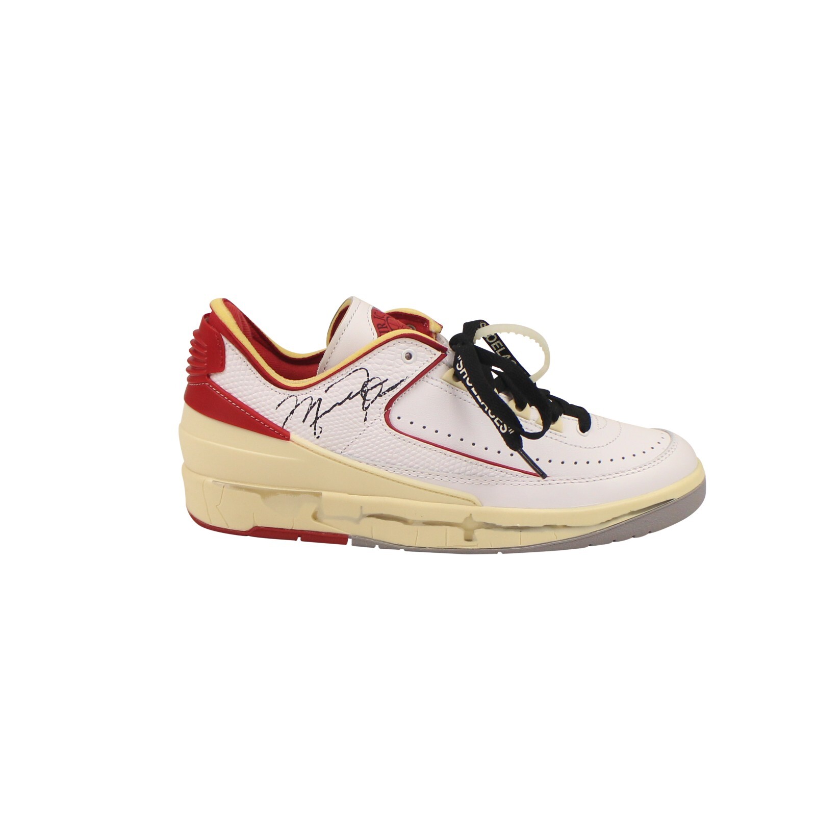 Pre-owned Off-white C/o Virgil Abloh Red Sail Jordan 2 Low Sneakers Size 7.5 $700