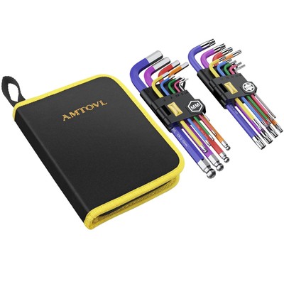 Hex Keys Set, Allen Key Set & Torx Key Set, Metric 18PCS Allen Wrench Set Lon...