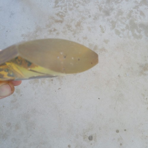 Vintage amber lucite statue carved walnut shell owl abstract modern design NICE