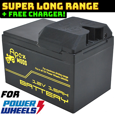Power Wheels Upgrade Battery 12V 15Ah beats original Fisher Price
