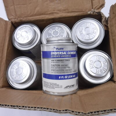 6 Pack Tru-Flate 12-086 Universal Liquid Cement 8oz Each