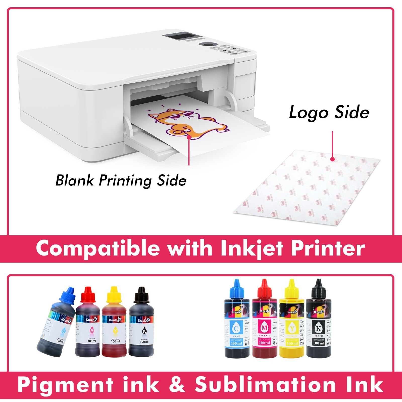 Lot Koala Iron On Heat Transfer Paper Dark / Light Printable Heat Transfer Vinyl