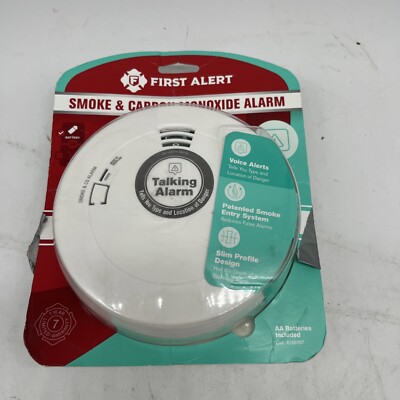 FIRST ALERT Slim Battery Electrochemical Smoke & Carbon Monoxide Alarm CO No Bat