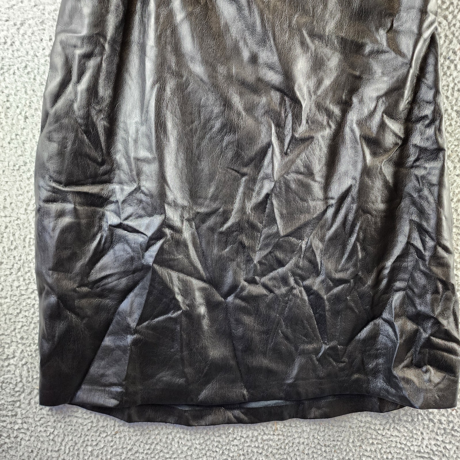 Good American Faux Leather Tube Mini Dress Women's 6 Black Side Zip Closure - Picture 4 of 13