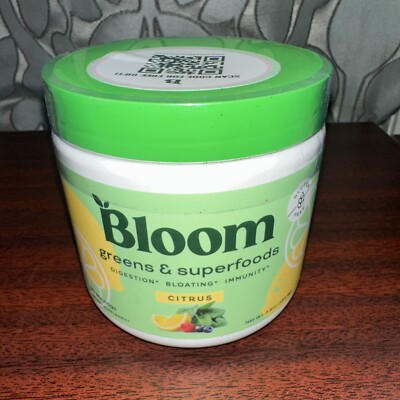 Bloom Greens and Superfoods Powder Citrus 30 Servings Exp.10/24 New Sealed