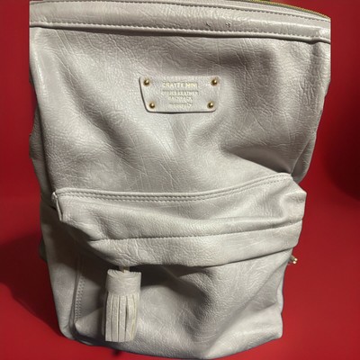 Monopoly Crate Mini Gray Lavender Leather Backpack