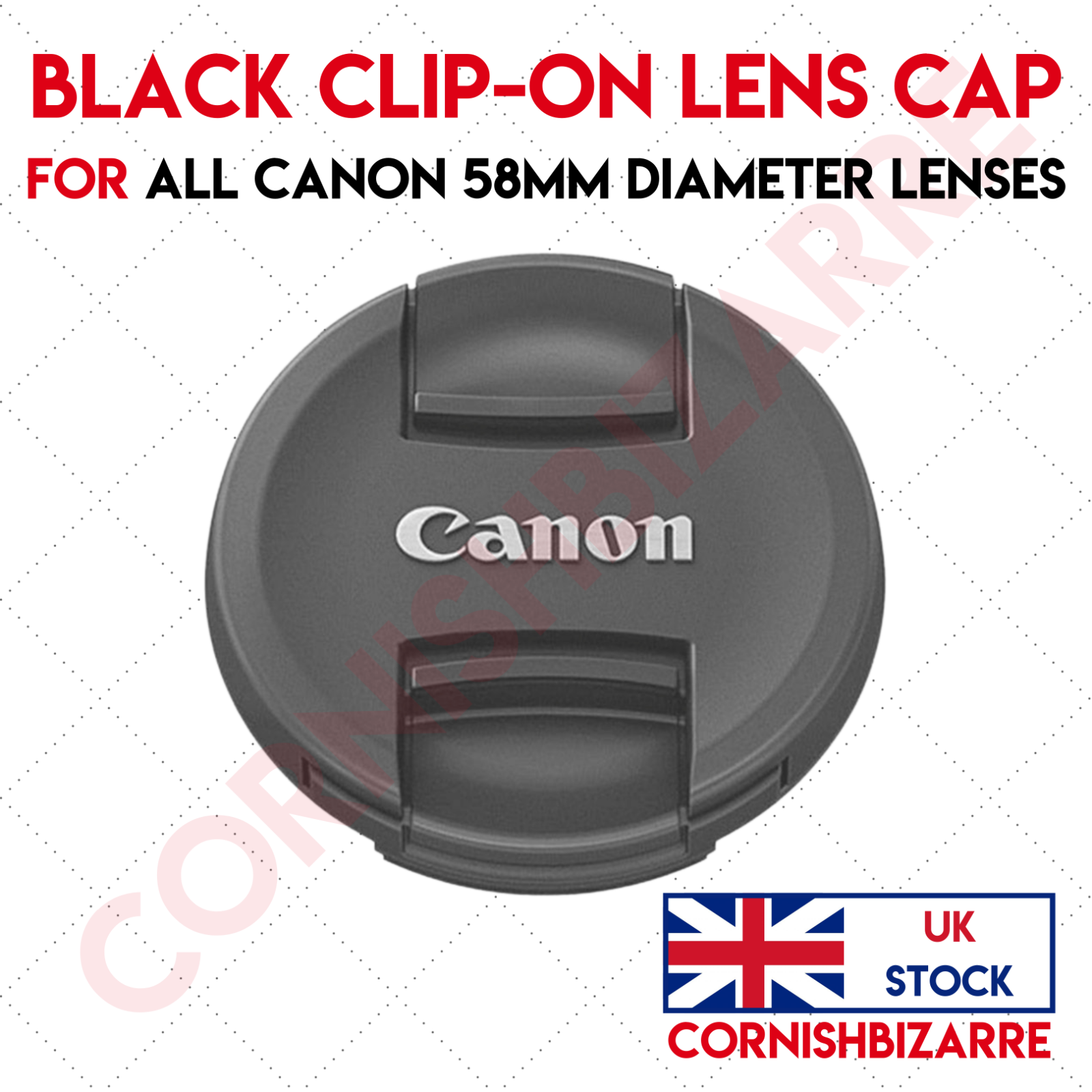 58MM LENS CAP FOR CANON 58MM FILTER - FITS Canon EF 75-300mm f/4-5.6 lII USM