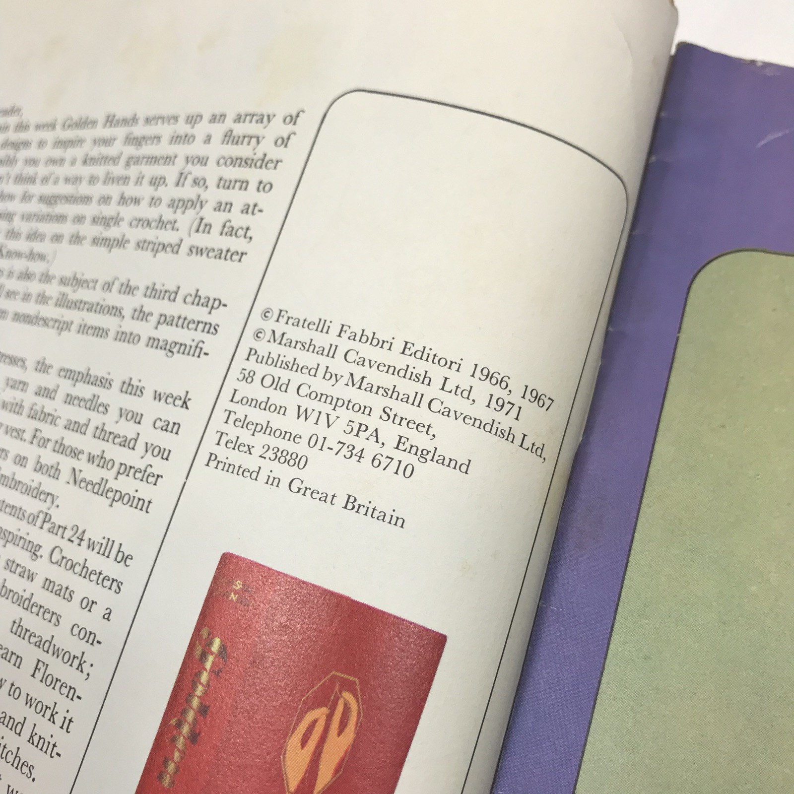 Vintage Golden Hands Magazine 1971 Craft Knitting Sewing Crochet Pattern Fashion