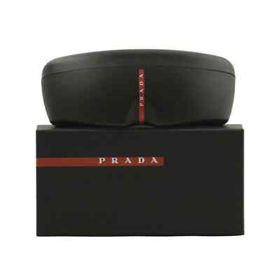 Pre-owned Prada Linea Rossa Ps 01ys 1bo06f Matte Black Dark Grey Lens Shield Sunglasses In Gray