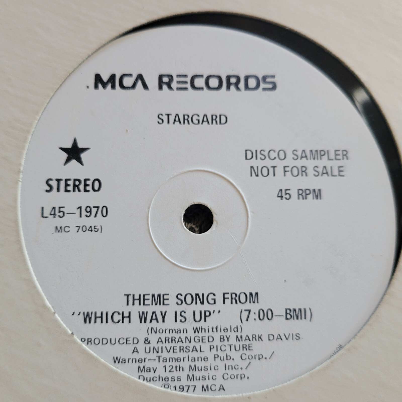 STARGARD WHICH WAY IS UP DISCO RUFUS WLP WHITE LABEL PROMO