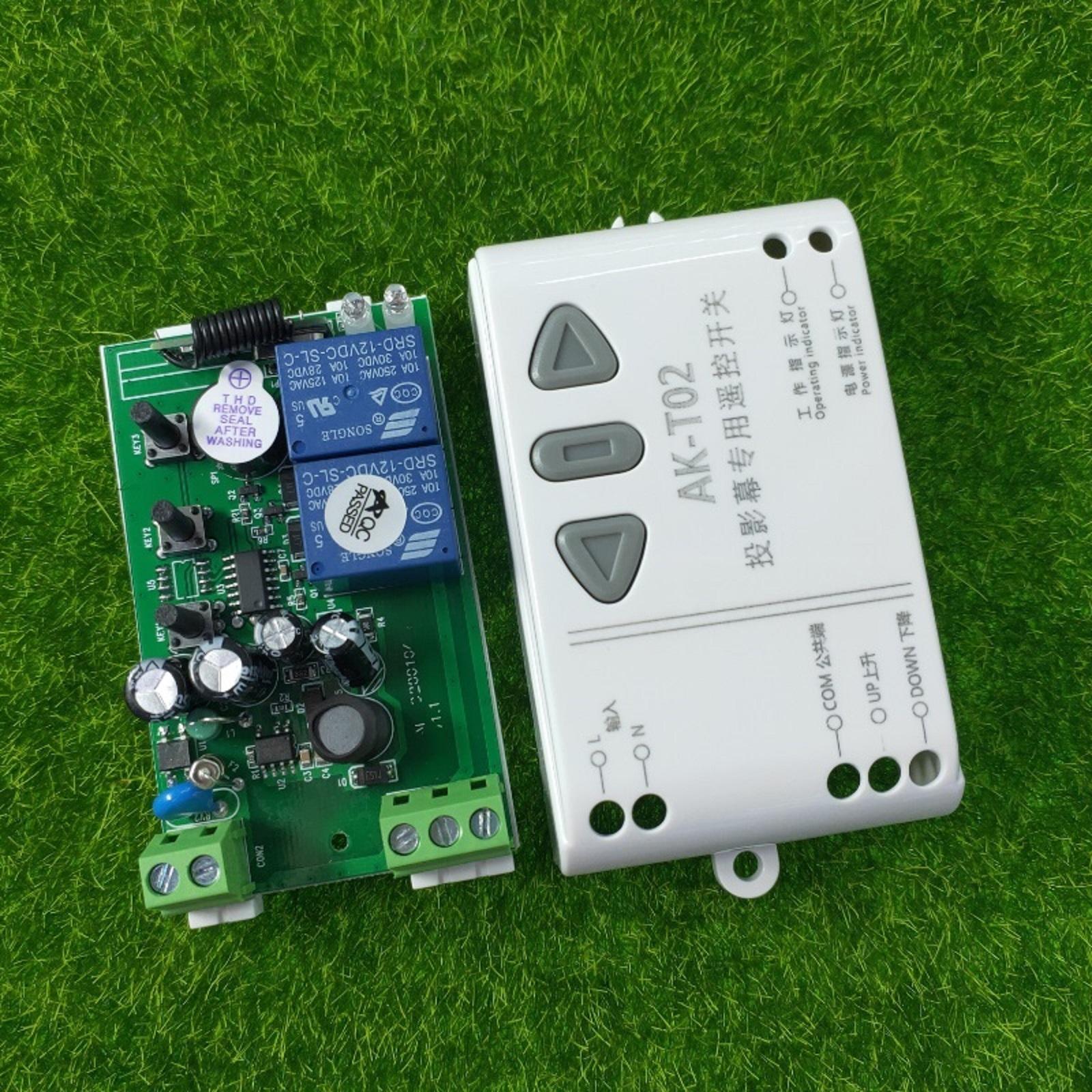433mhz AC 85-250V Projection Screen Receiver RF Wireless Remote Control Switch
