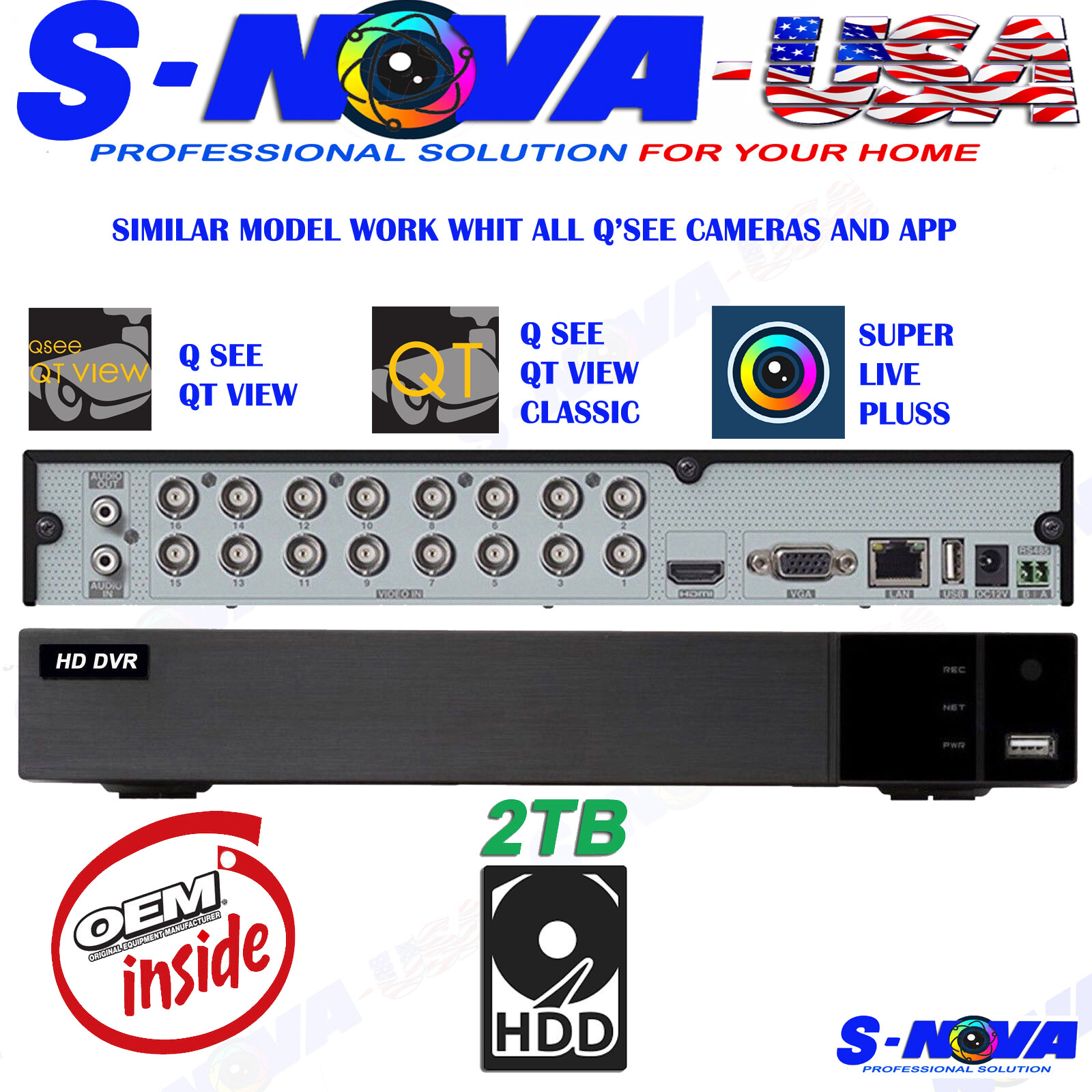 Q-see QTH82 HDD2TB内蔵 8ch HDデジタルビデオレコーダー Q-see QTH82 HDD2TB内蔵 8ch HDデジタルビデオレコーダー Q-see