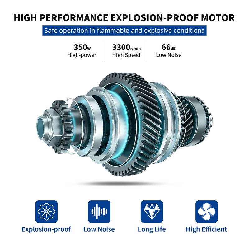 10'' Explosion Proof Axial Fan 350W 110V Extractor w/ 16ft PVC Duct Portable