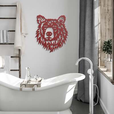 Bear Head Metal Wall Art | Unique Wildlife Decor