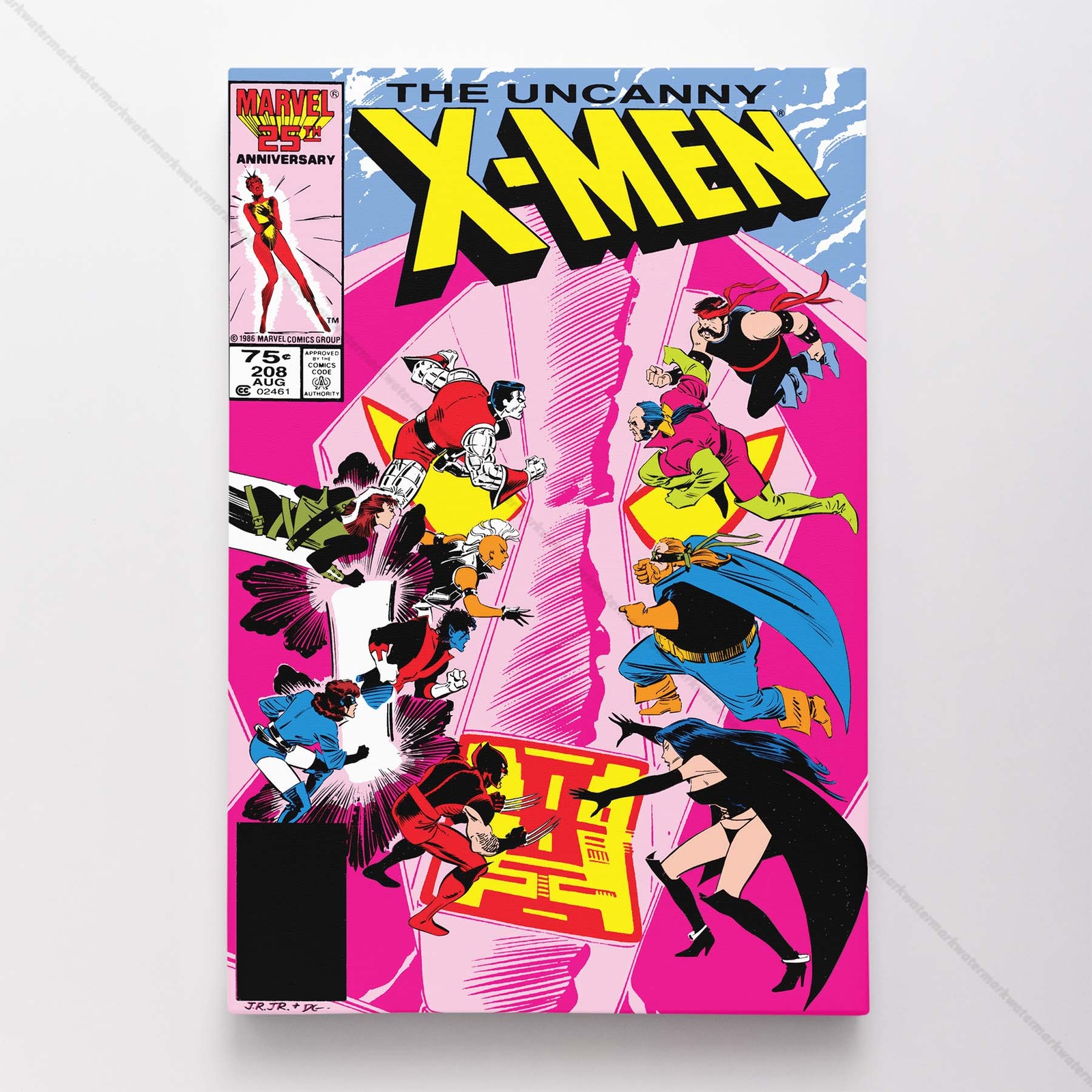 Uncanny X-Men Poster Canvas Vol 1 #208 Xmen Marvel Comic Book Art Print