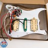 HSH Prewired Strat Pickguard Set Coil Split Humbucker Pickups Loaded Strat Pick guard Guitar Mute Switch Output Mute Switch for Fender American/Mexican Stratocaster Style Guitar (Red Tortoise)