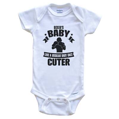 Boxer's Baby Like A Regular Baby Only Cuter Funny Boxing Baby Bodysuit