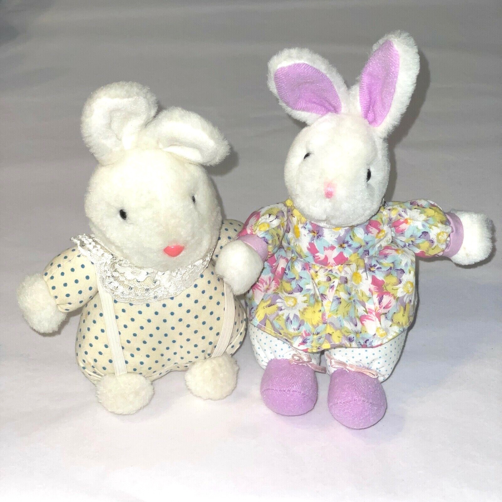 Vintage 90's (2) Easter Bunny Bunnies Plush Decorative Kids of America Corp 7 Vintage 90's (2) Easter Bunny Bunnies Plush Decorative Kids of America Corp 7