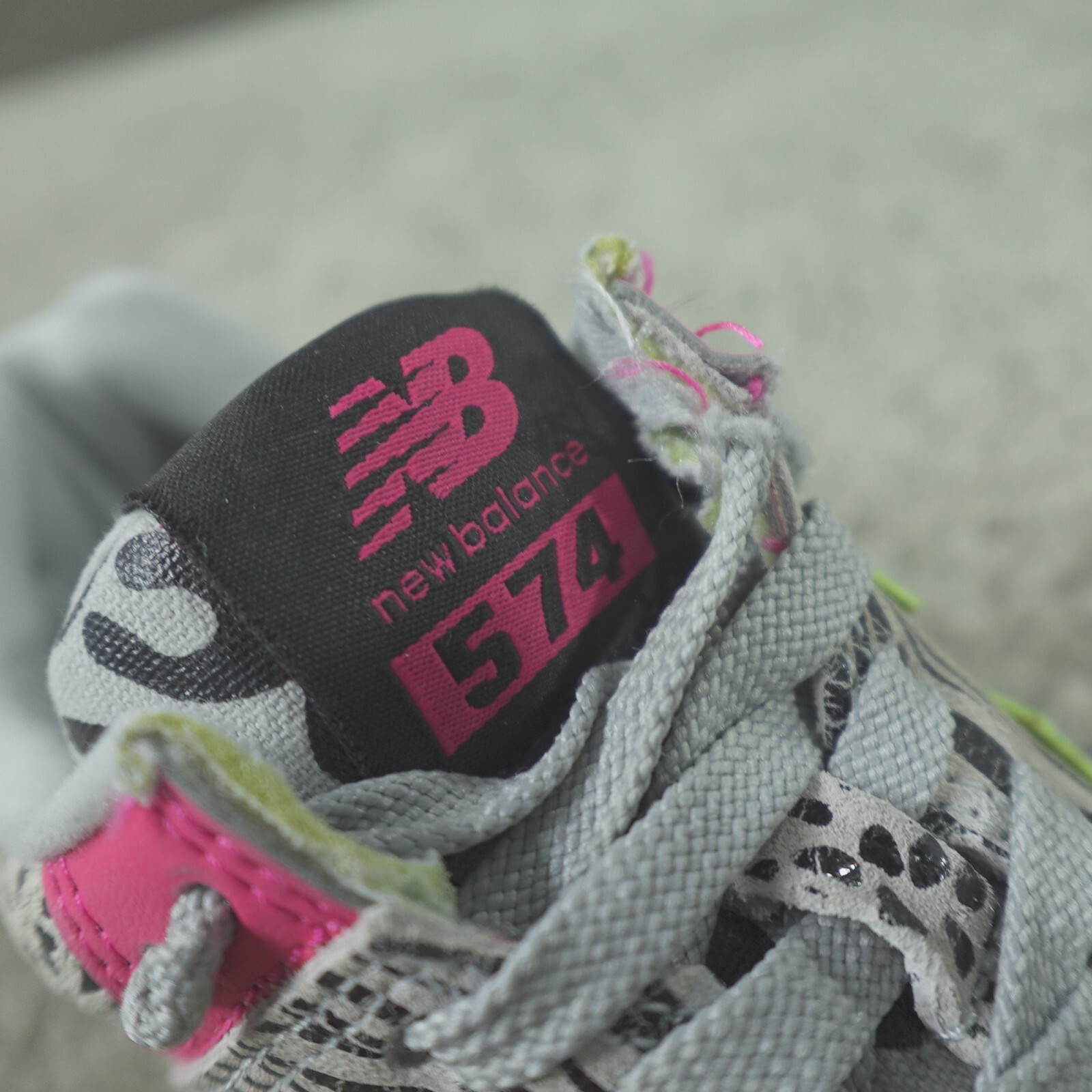 New Balance 574 Shoes Women's 6.5 Sneakers Leopard Cheetah Animal