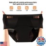 Incontinence Underwear for Women 150ml High Absorbent Leak Proof Underwear for Women Washable Women's Incontinence Panties for Incontinence Postpartum Bladder Leak 2 Pack Black/Beige M