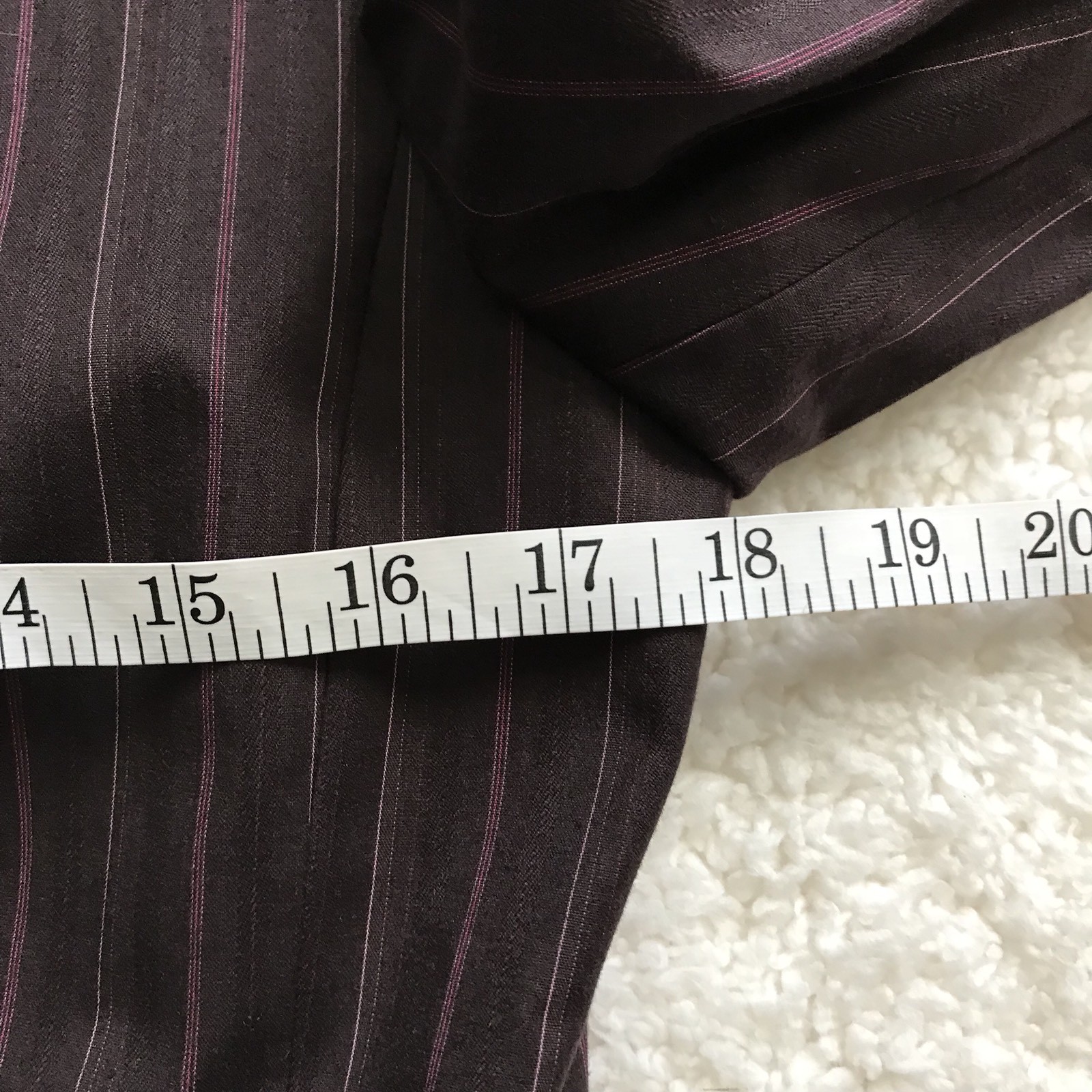 Antonio Melani Size 6 Pin Striped Long Sleeve Double Button Blazer Jacket Career