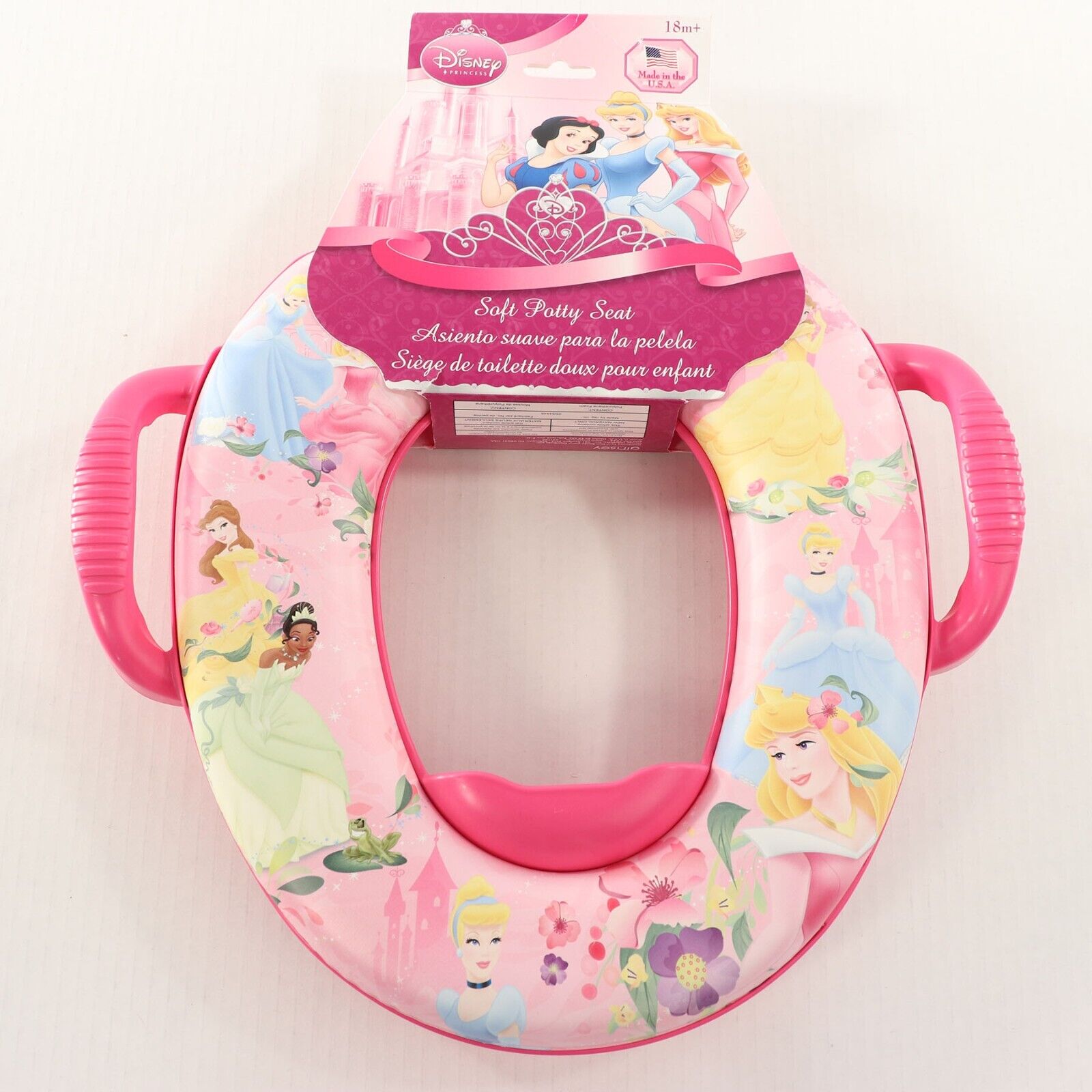 Disney Princess Toddler Soft Potty Seat Pink Handles Padded To...