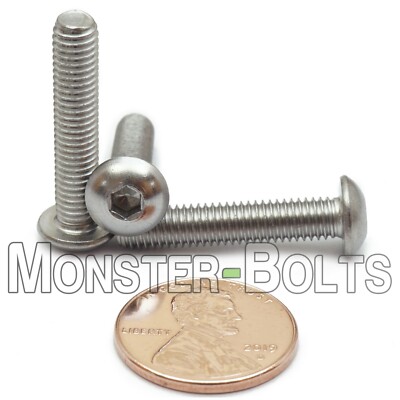 M5 Stainless Steel Button Head Socket Cap Screws A2, Metric ISO 7380 0.80 Coarse