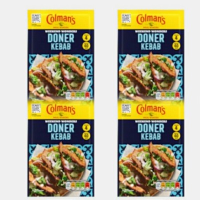 4 x Colmans Weekend Wonder Doner Kebab Seasoning Mix 38g BB 11 2026