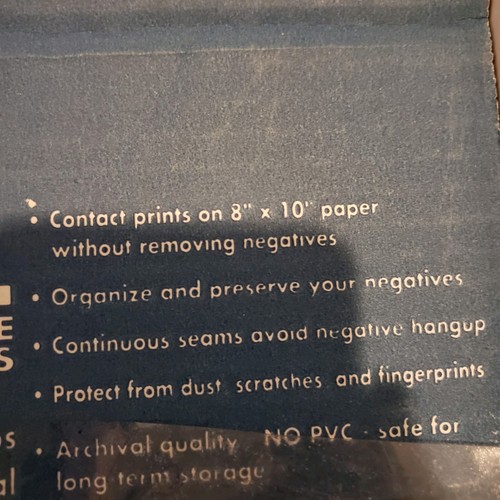 Print File Archival 35mm Negative Preservers #35-7B, 100 Sheets