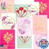 Fancy Land 24 Pack Happy Mothers Day Cards with Envelopes Foil Embossed Flower Mother's Day Gift Cards Flowers Blank Inside