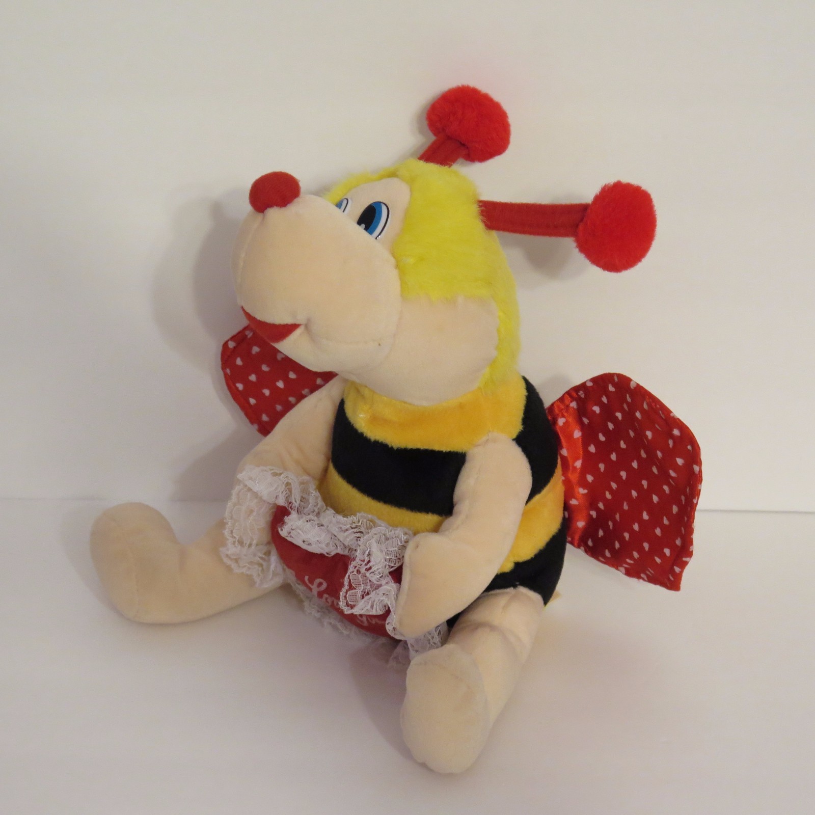 Kuddle Me Toys Plush Stuffed Animal Bee I Love You Valentine 11 inches
