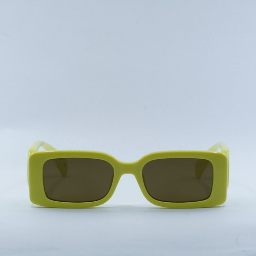Pre-owned Gucci Gg1325s 007 Acid Yellow/brown 54-19-140 Sunglasses