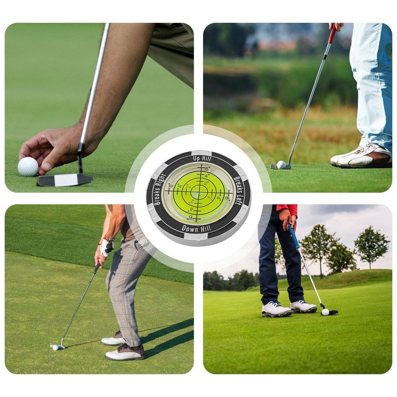 Golf Green Reader Pro Putt Golf Ball Marker round Bubble Level High Precision