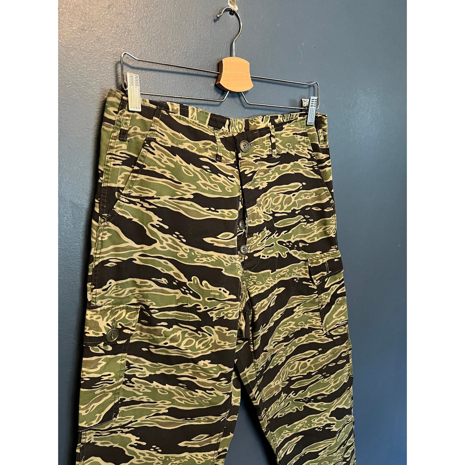 Vintage 60's Vietnam War Tiger Stripe Cotton Camoflauge