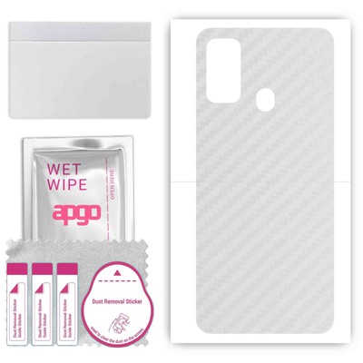 apgo Back Skin Wrap Sticker for Tecno Spark 7T, Transparent Carbon