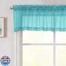 Welvetblk Marine Valances for Windows, Marine Sheer Curtains 14 Inch Length 2 Pack Kitchen Drapes, Modern Solid Mini Small Window Curtains for Cafe Bathroom Basement, Each 42