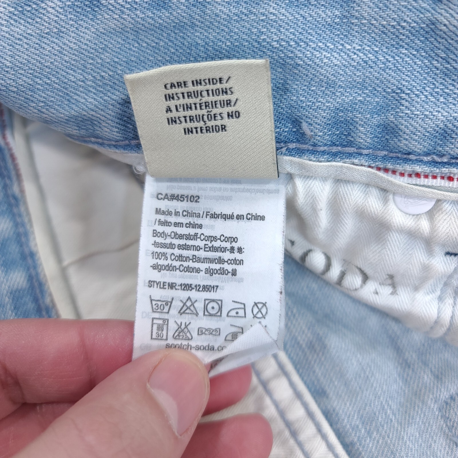 Scotch & Soda Ralston Jeans Mens 31x32 Blue Denim Mid Rise Slim Fit Pants