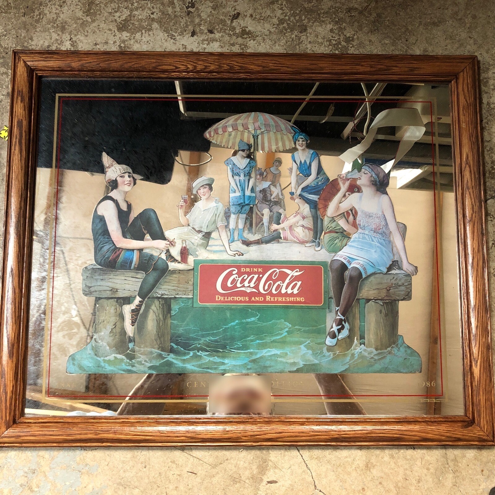 Coca-Cola Centennial Edition パブミラー Coca Cola Centennial Edition Mirror Sign Advertising. 1886-1986