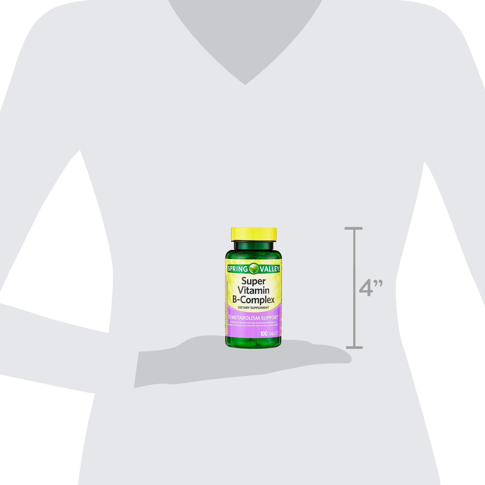 Spring Valley Super B-Complex Tablets, 100 Count