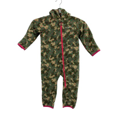 Columbia 18-24 Mo Fleece Baby Bunting Purple Fair Isle Aztec One Piece Snow Suit