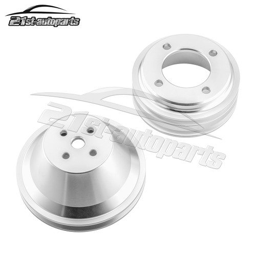 Crankshaft + Water Pump Pulley V-Belt For Small Block Ford 302 351w 351C 4 Bolt