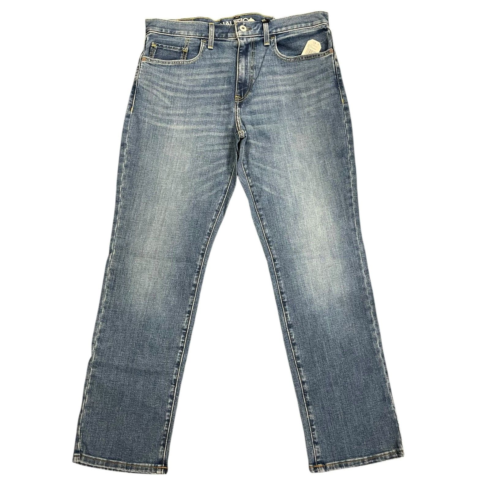 NWT Nautica Men's Original Relaxed Straight Stretch Denim Jeans 4 Colors All Siz